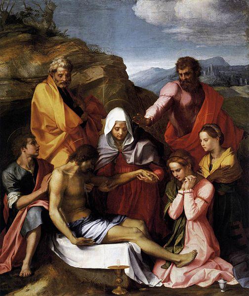 Andrea del Sarto Pieta with Saints Norge oil painting art